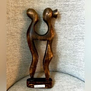 Hand Carved Wood Partners Holding Hands Couple room decor gift ideas anniversary